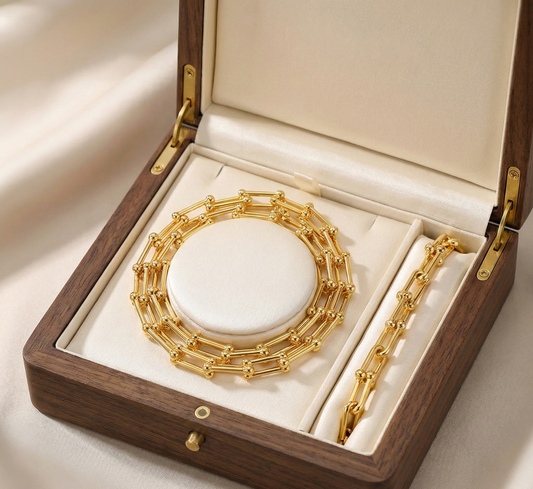 Gold Plated Necklace &Bracelet